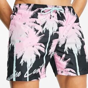 WESC Unisex Tropical Print Sweat shorts ( Mens Small Womens Medium )